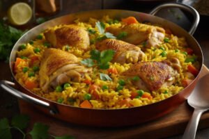 Read more about the article One-pot Chicken Pilaf with Curry and Vegetables