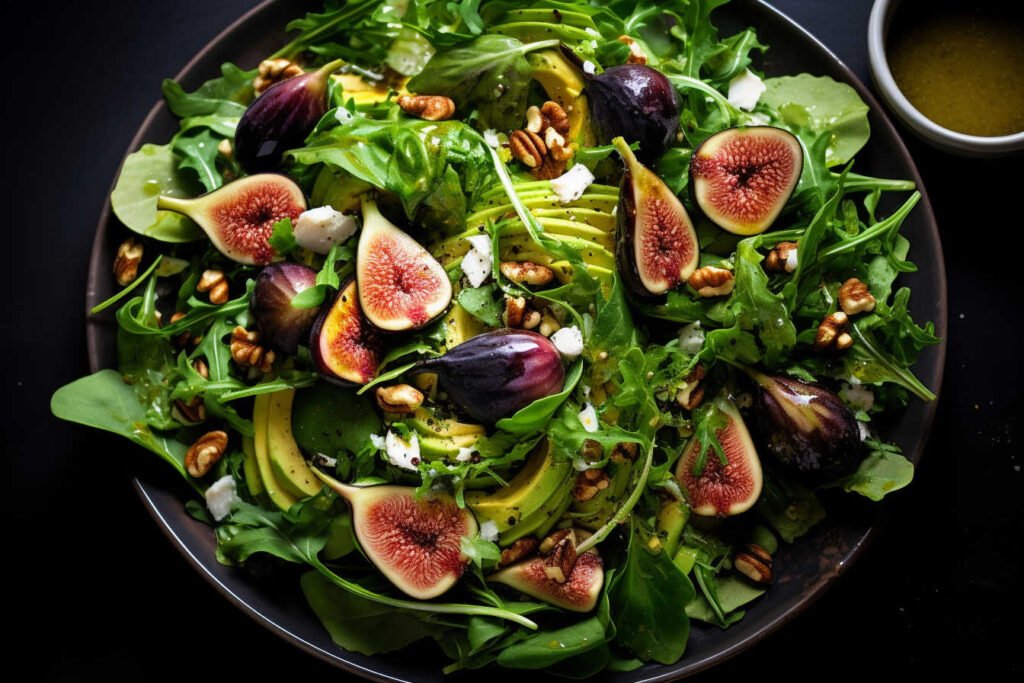 Green Salad with Fig and Pistachio